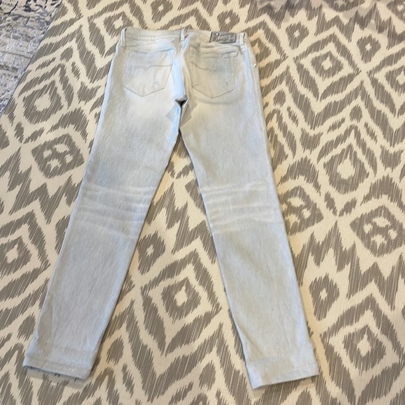 Diesel Getlegg Slim Skinny Low Waist Pinstripe Distressed Jean - Picture 6 of 6